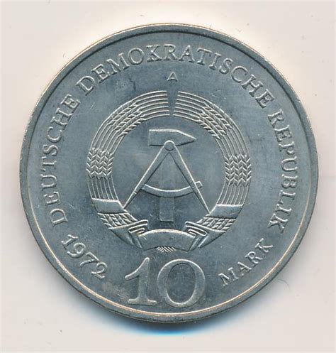 10 марок. ГДР. Мемориал «Бухенвальд» близ Веймара. 1972