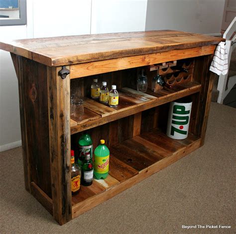 Beyond The Picket Fence Rustic Barnwood Bar