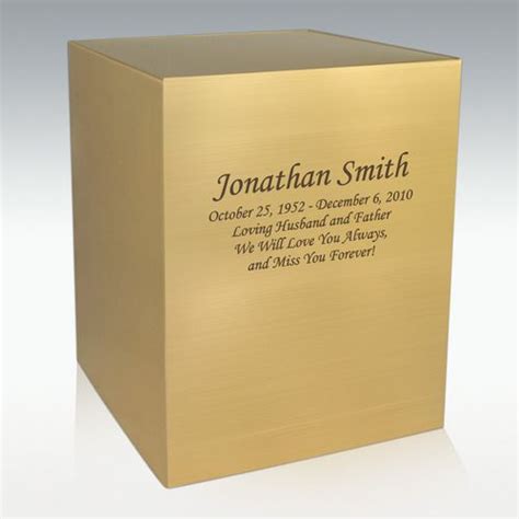 Bronze Cube Cremation Urn Engravable Cremation Urns Urn Cremation