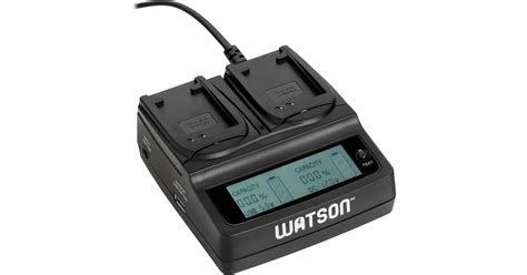 Watson Duo LCD Charger Kit With 2 Battery Adapter Plates For