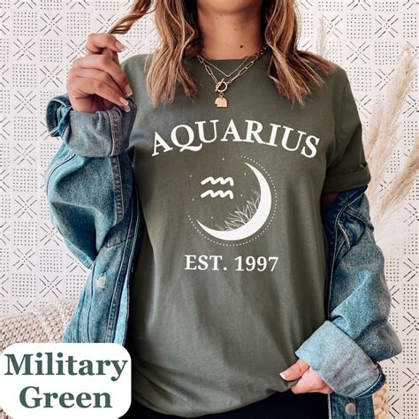 Personalized Aquarius Zodiac Shirt Customized Aquarius Tshirt Etsy