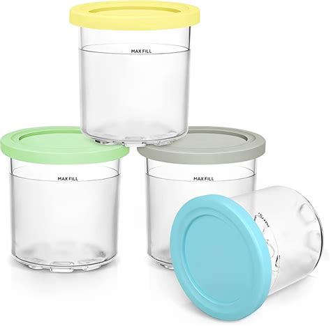 Amazon de 4 Pack Creami Pint Behälter für Ninja Creami Ice Cream