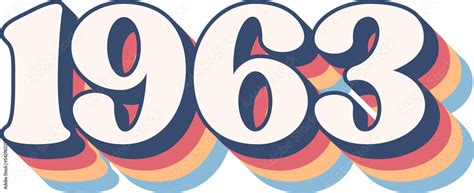 1963 Year Stock Illustration | Adobe Stock