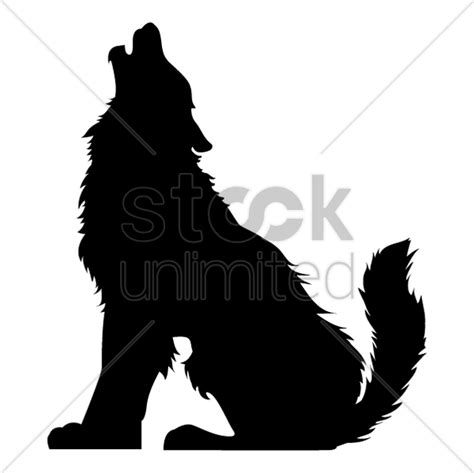 Silhouette Of Howling Wolf Clipart Howling Wolf Silhouette Vector