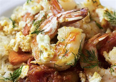 Greek Shrimp with Feta and Tomatoes - Just a Little Bit of Bacon