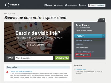 Activer Le Certificat Ssl Let S Encrypt Inclus Dans Votre Pack Domaine