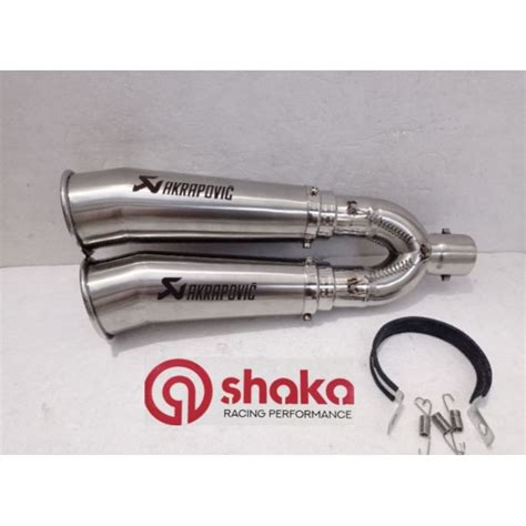 Jual Silencer Akrapovic Megaphone Cabang Ninja R25 MT25 CBR 250R Inlet