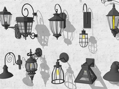 Industrial Style Wall Lights Collection Sketchup 3d Model Skp File Download Sketchupbox