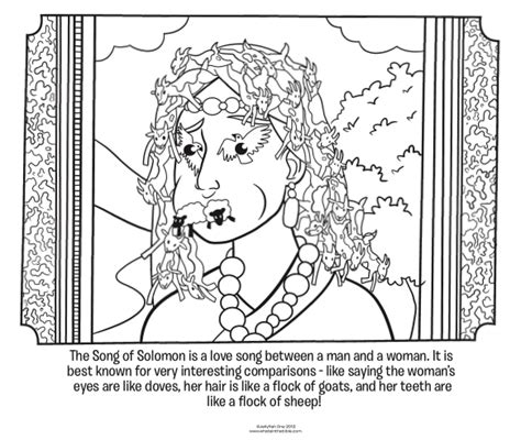 Song Of Solomon Bible Coloring Pages Whats In The Bible