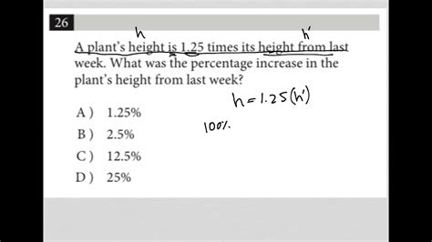 A Plant S Height Is Times Its Height From Last Week What Was The