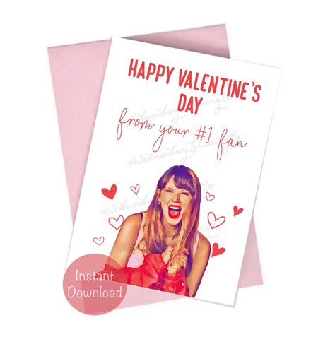 Taylor Swift Valentines Day Card, Printable Card, Swiftie Valentine ...