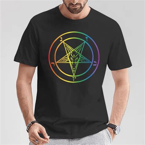 Quer Baphomet Pride Rainbow Satan Lesbian Gay Csd Lgbtq T Shirt Monsterry