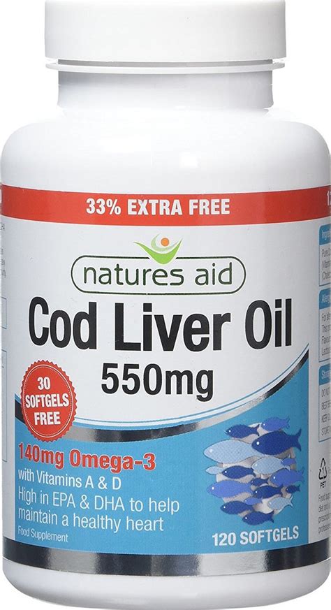 Natures Aid Cod Liver Oil 550mg 120 μαλακές κάψουλες Skroutz Gr