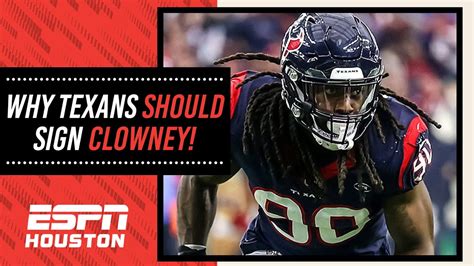 Report Jadeveon Clowney Is Open To Return To Houston Espn Houston Youtube