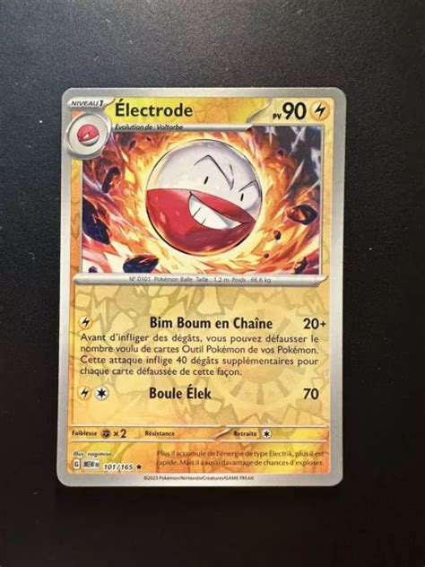 CARTE POKÉMON Electrode holo reverse 101 165 151 Ecarlate Violet