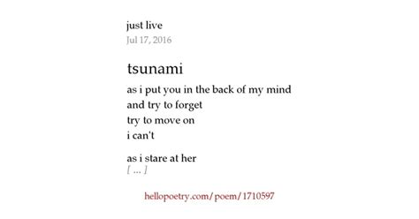 tsunami by just live - Hello Poetry