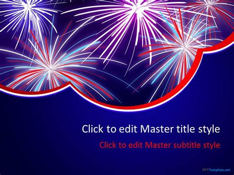 Free Firework PPT Template