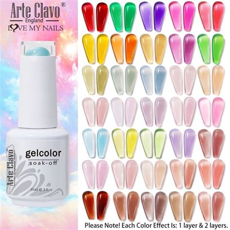 Arte Clavo 15ML Polish Gel Translucent Nude Pink Milky White Gel Jelly