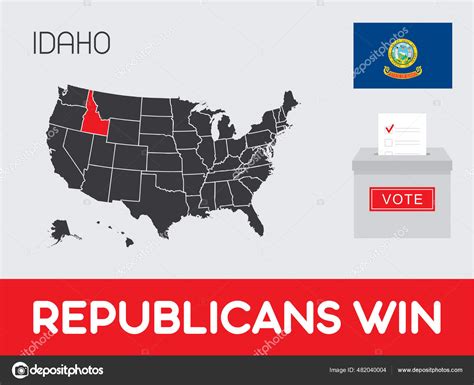 States Voting Republican_Idaho Idaho Stock Vector by ©PaulStringer ...