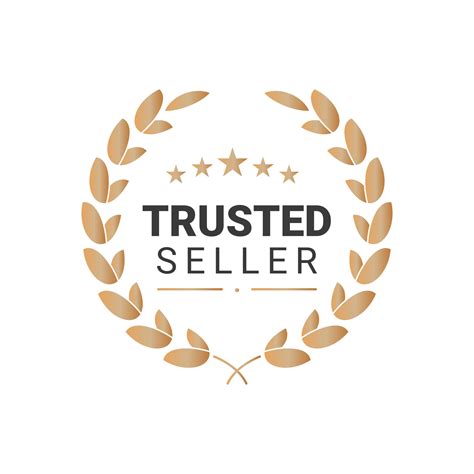 Trusted Seller Badge Black And Gold Colors 2385748 Vector Art At Vecteezy