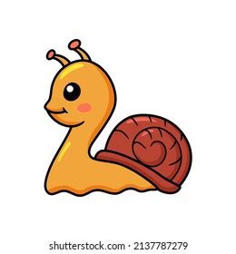 Cute Little Snail Cartoon Character Stock Vector (Royalty Free ...