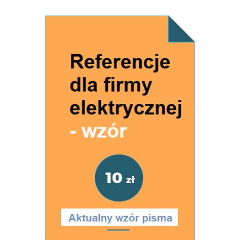 Referencje Dla Firmy Elektrycznej Wz R Pobierz