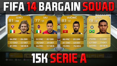 Fifa Ultimate Team Squad Builder Cheap K K Serie A Team