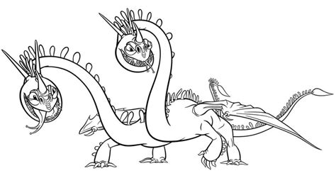 How To Train Your Dragon Hideous Zippleback Coloring Pages