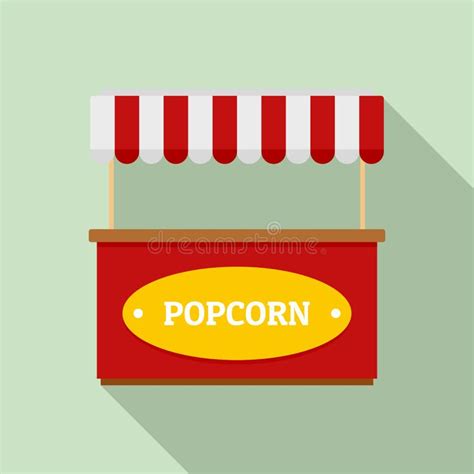 Popcorn Cart Icon Cartoon Style Stock Vector Illustration Of Icon