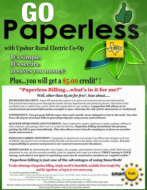 Paperless Billing Upshur Rural Electric Cooperative Corporation Texas