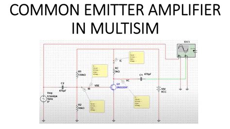 Lab 8 Common Emitter Amplifier In Multisim Youtube