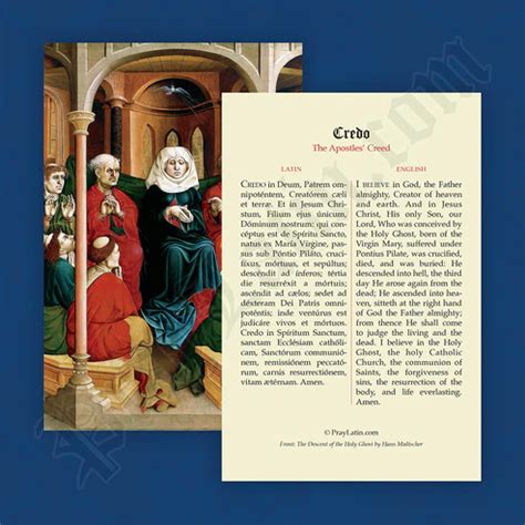 The Apostles' Creed Latin-English Prayer Card - Praying Latin