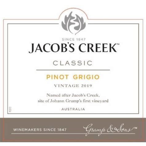 Jacob S Creek Classic Pinot Grigio Australia White Wine Ml Kroger