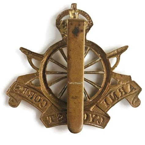 Ww1 Army Cyclist Corps Cyclists Cap Badge 12 Spokes Version