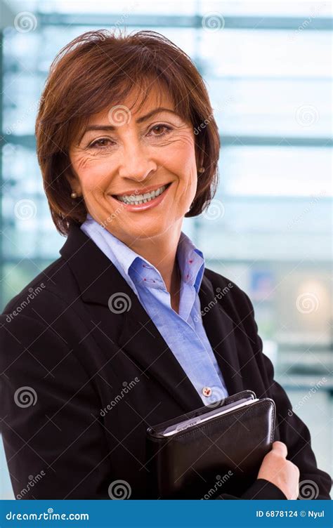 Portrait Of Senior Businesswoman Stock Photo Image Of Happiness