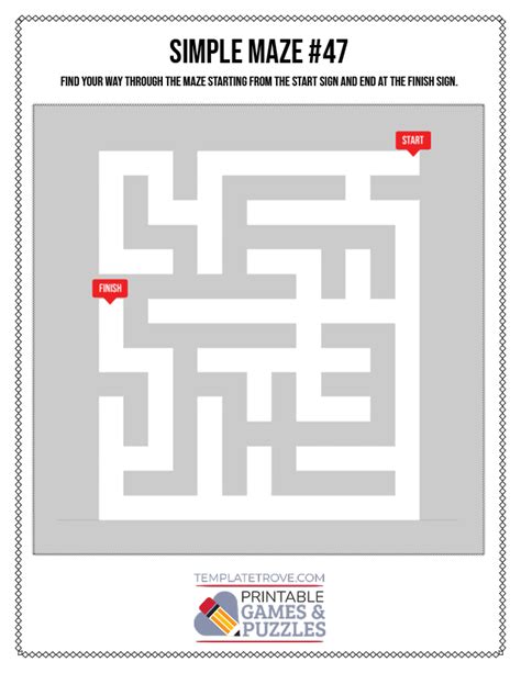 Printable Simple Mazes