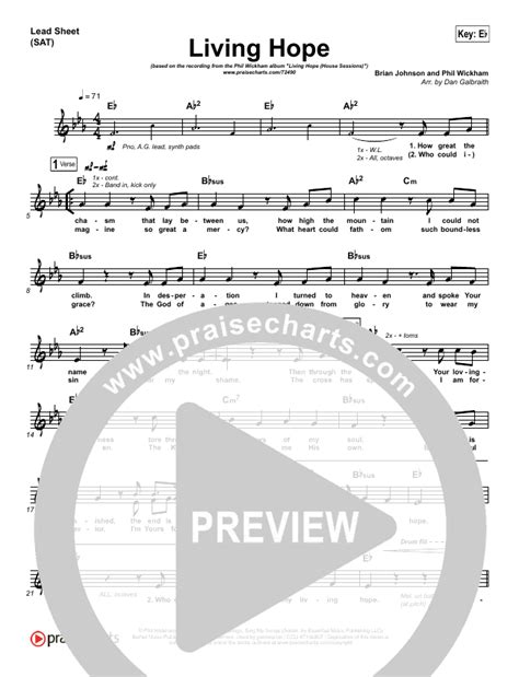 Living Hope Sheet Music Pdf Phil Wickham Praisecharts