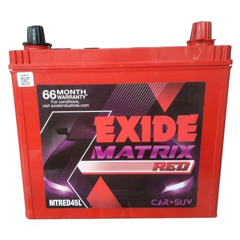 Exide Matrix Red MTRED45L Car Battery At Rs 7580 Exide Car Battery In