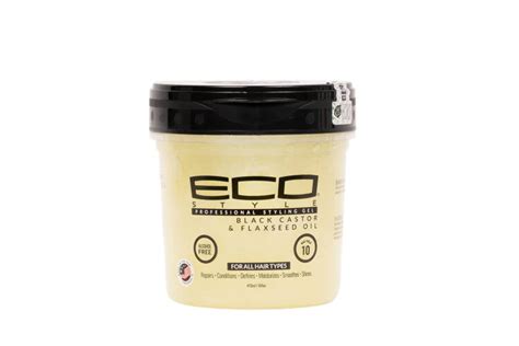 Eco Styler Black Castor And Flaxseed Oil Hair Styling Gel 16 Oz