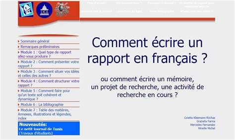 Comment Crire Un Rapport En Fran Ais Ou Un M Moire Un Projet Ou