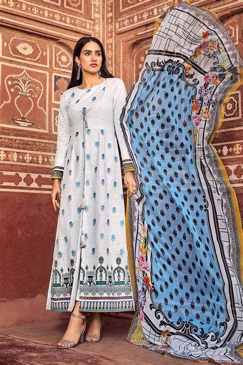 Gul Ahmed Printed Summer Lawn Dresses 2024 25 Chunri Pasted