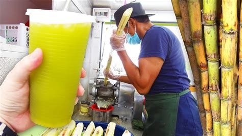 Fresh Sugarcane Juice Malaysia Street Food Youtube