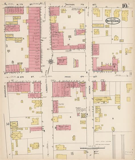 Old Map Of Waynesboro Burke County Georgia 1921 Waynesboro Burke