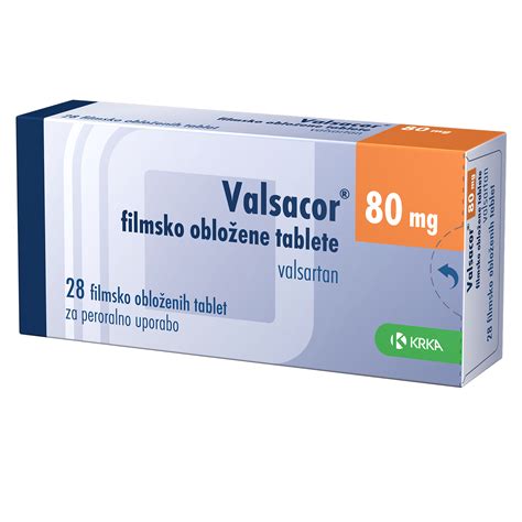 Valsacor 80 mg filmsko obložene tablete Krka