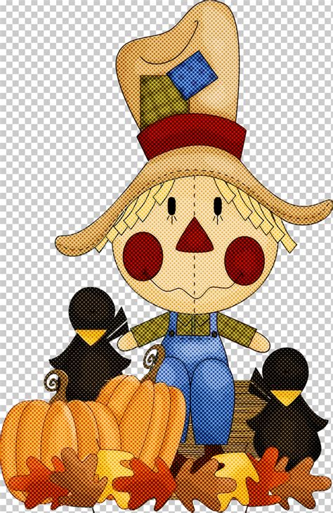 Scarecrow Pumpkin Autumn PNG Clipart Autumn Cartoon Pumpkin