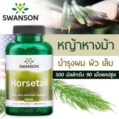 หญาหางมาสกด Swanson Premium Horsetail 500 mg 90 Capsules Shopee