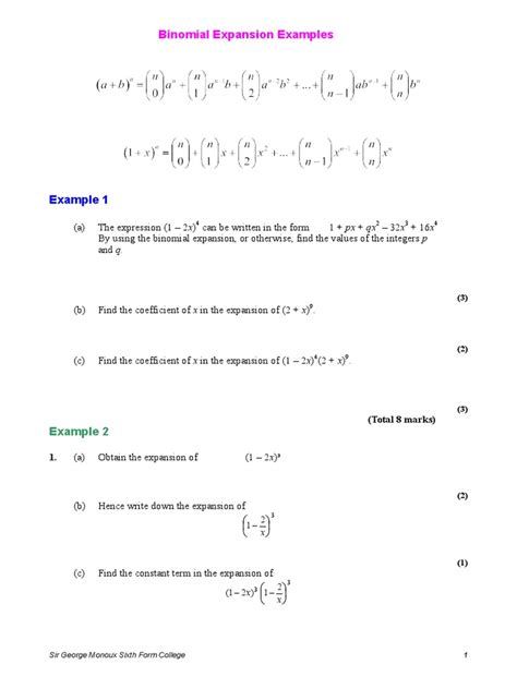 Binomial Examples and Exercise | PDF | Numerical Analysis ...