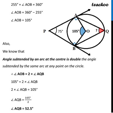 In Figure O Is Centre Of Circle Find AQB Given That PA And PB Are