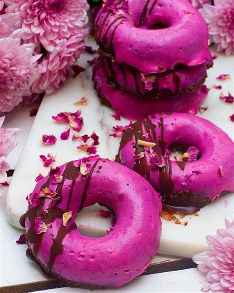 Chocolate Donuts With A Pink Cashew Cream Frosting By Featherandcrumb Quick And Easy Recipe