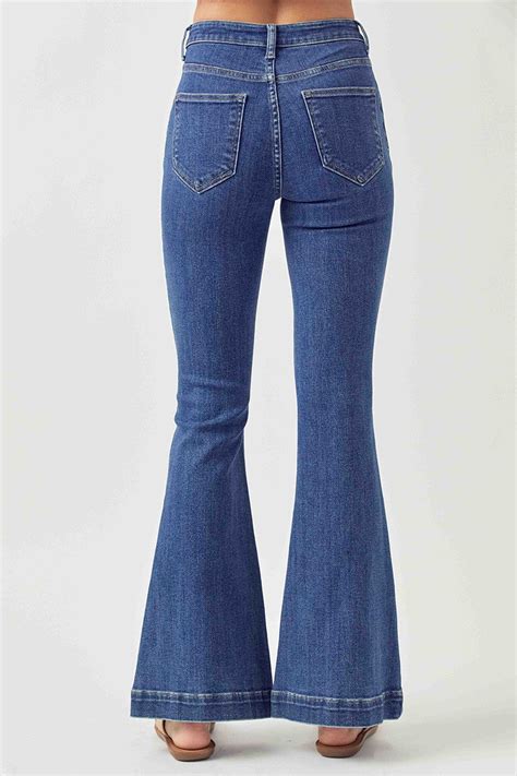 Risen Jeans High Rise Clean Kick Flare Jeans The Cottage Market